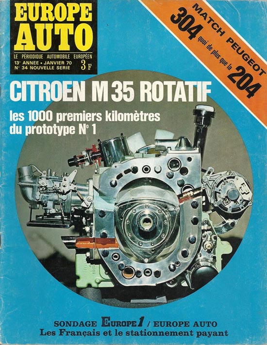 Europe Auto: Citroen M35 Rotatif